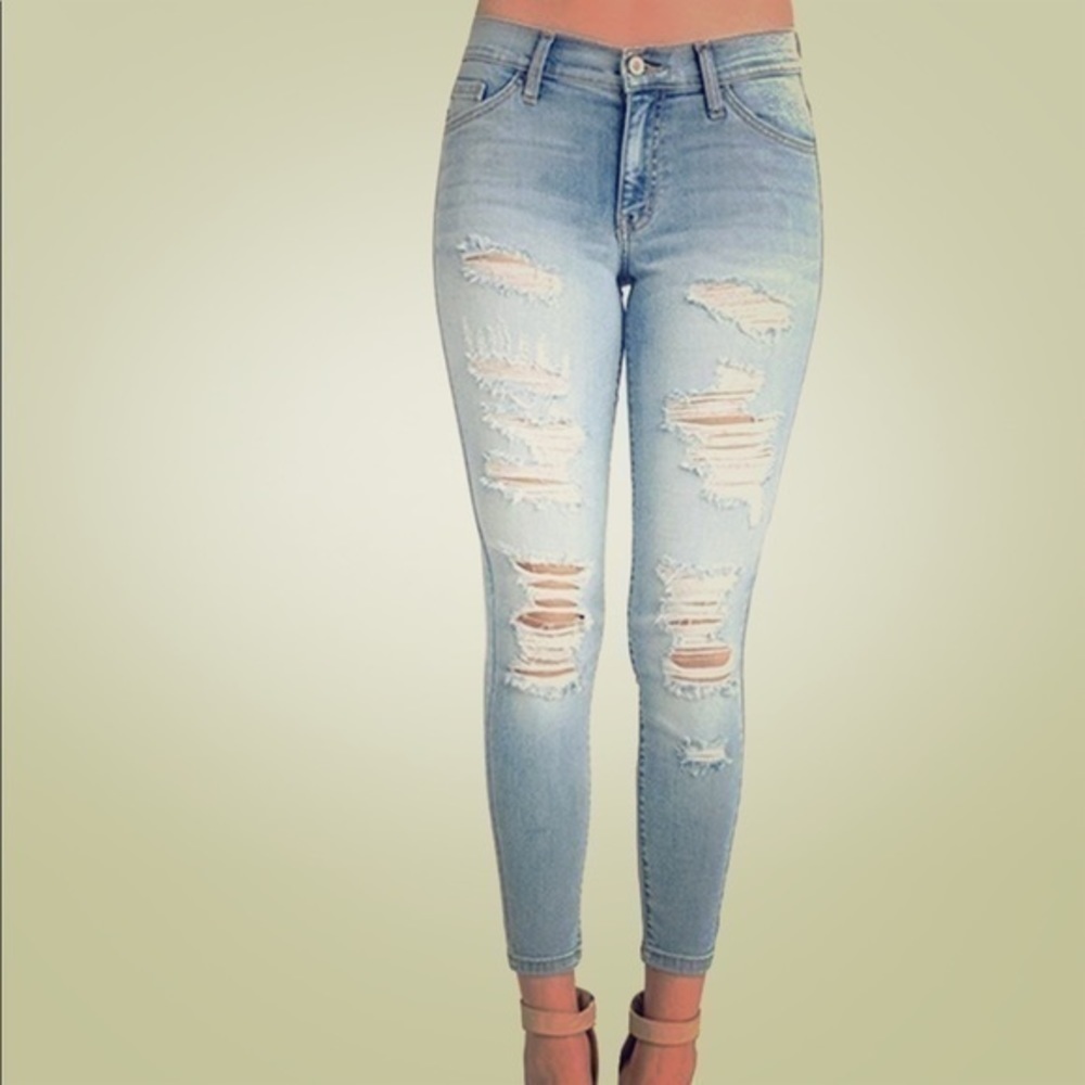 Kan Can Women's Destroyed Skinny Jeans KC8099 - 26